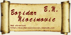 Božidar Miočinović vizit kartica
